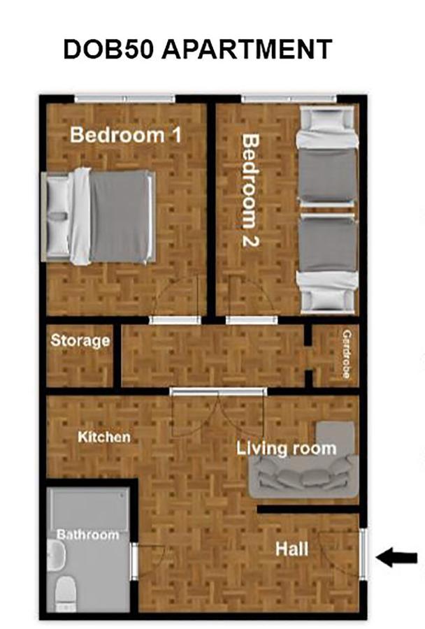 Free Parking - Dob50 Spacious - 2 Separate Bedroom, 5 People, Ac, Wifi * בודפשט