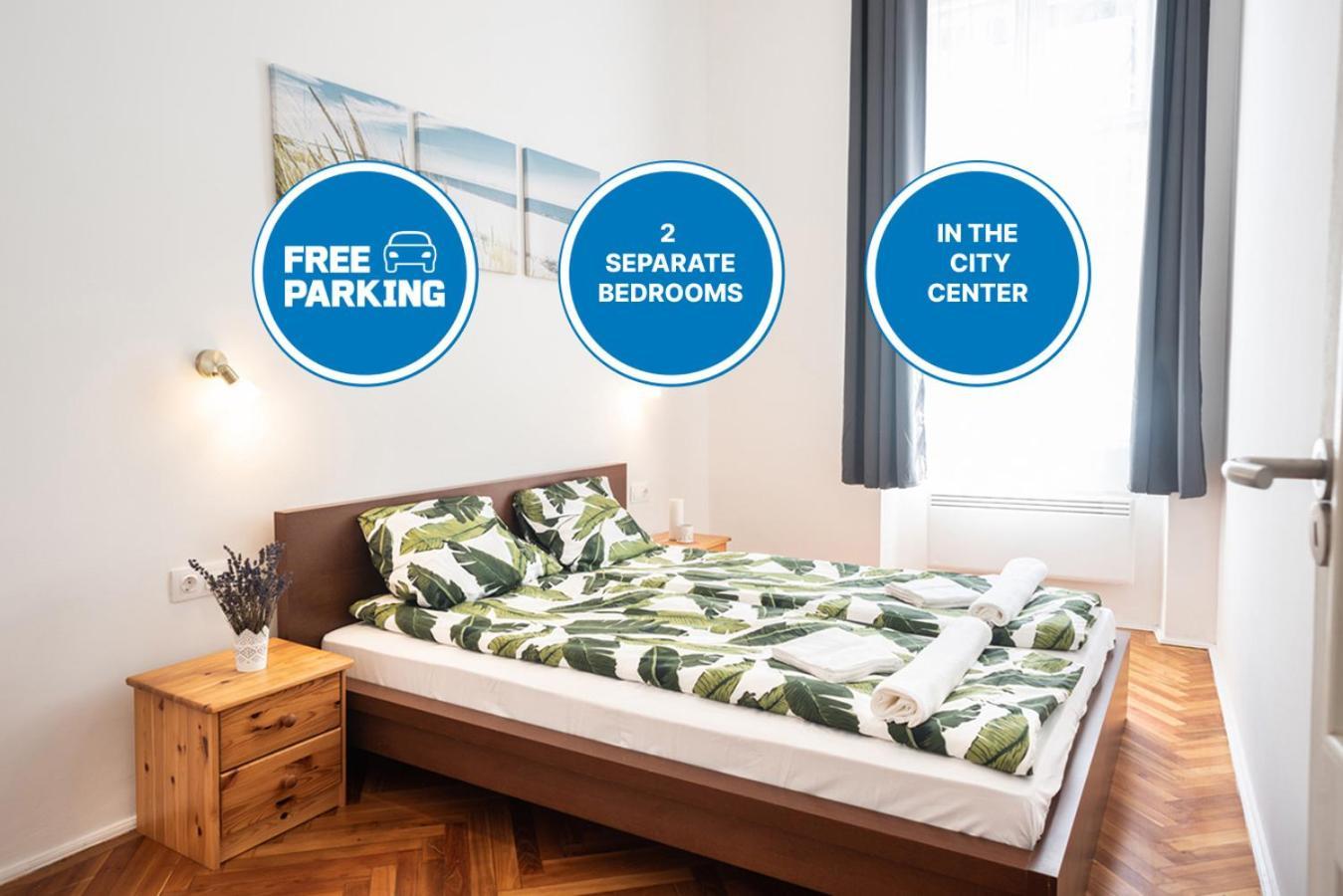 Free Parking - Dob50 Spacious - 2 Separate Bedroom, 5 People, Ac, Wifi דירה *